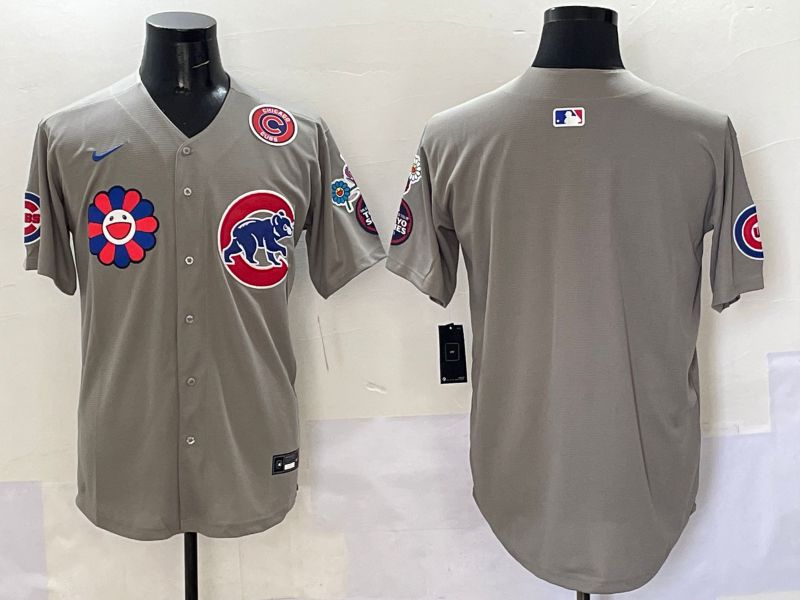 Men Chicago Cubs Blank Grey Flower Edition 2025 Nike MLB Jersey style 2->chicago cubs->MLB Jersey